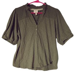 Women's Knox Rose olive green short sleeve shirt large 42" chest